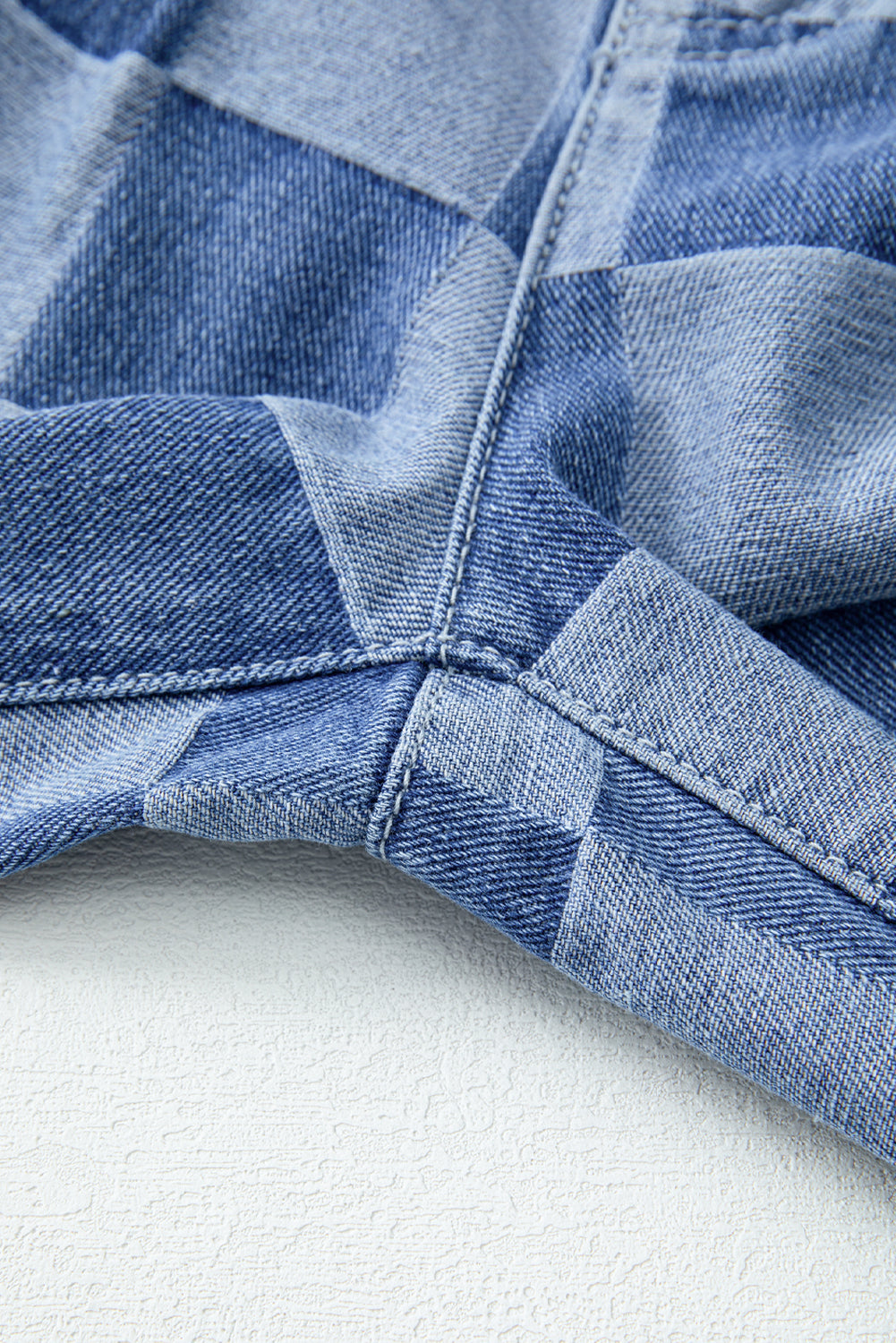 Checkered Denim Jeans