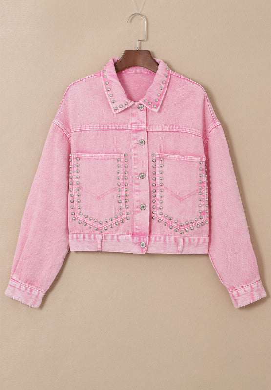 Kiara Studded Denim Jacket